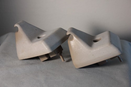 Set 01-04 FORD F-150 VK5678 LARGE LH RH sun visor clips hooks VK4893 wheathered - Picture 3 of 5
