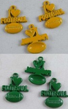 25pcs Tibetan Silver Yellow/Green Enamel Football Charms 18.5x21x3mm 14125