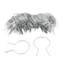 EZ Twist 3" (2 7/8" OD) x 9 Gauge Preformed Galvanized Steel Fence Ties - 100...