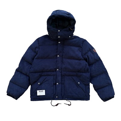 Polo Ralph Lauren Corduroy Boulder Water Repellent Down Jacket Coat Blue 2XL XXL