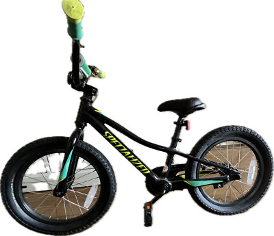 Specialized Riprock Kids Coaster Bike 16'' Color: Tarmac Black / Emerald / Hyper
