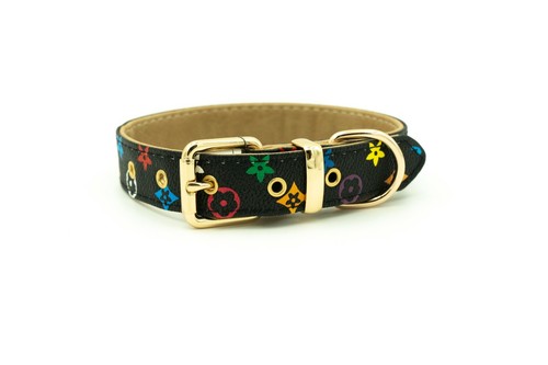 Luxury Leather Designer Dog Collar In XS, S, M, L, XL (Optional Leash Available) - Picture 42 of 43