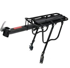 110 lbs Load Cycle Bike Rear Rack Adjustable Alloy Carrier Seat Support Bracket