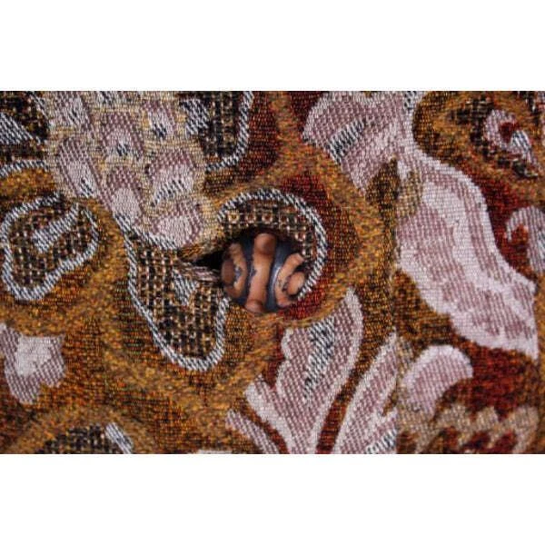 VTG 60s 70s Golet Bronze Brocade Coat Mod Mink Collar Classic Fit Womens M/L NWT - Image 3 of 4