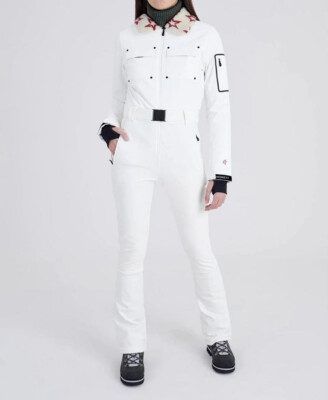 Perfect Moment WHITE Ski Suit Jumpsuit QANAQ One Piece Jacket Water Proof - XL