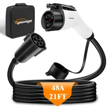 J1772 Extension Cable, 21ft 240V 48A EV Charger Extension Cord