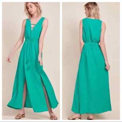 Jack by BB Dakota Emmalynn Maxi Dress Emerald Green  XS | eBay