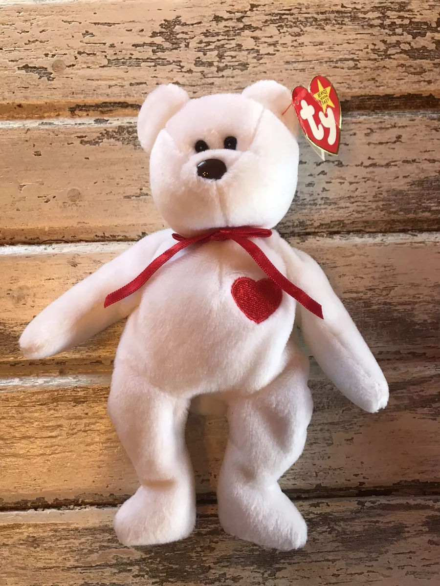 RARE Valentino Beanie Baby PVC Pellets Brown Nose Tag Errors