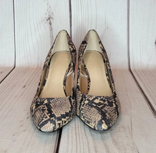 H&M Women's Size 6 Snakeskin Print Block Heels - Picture 5 of 12