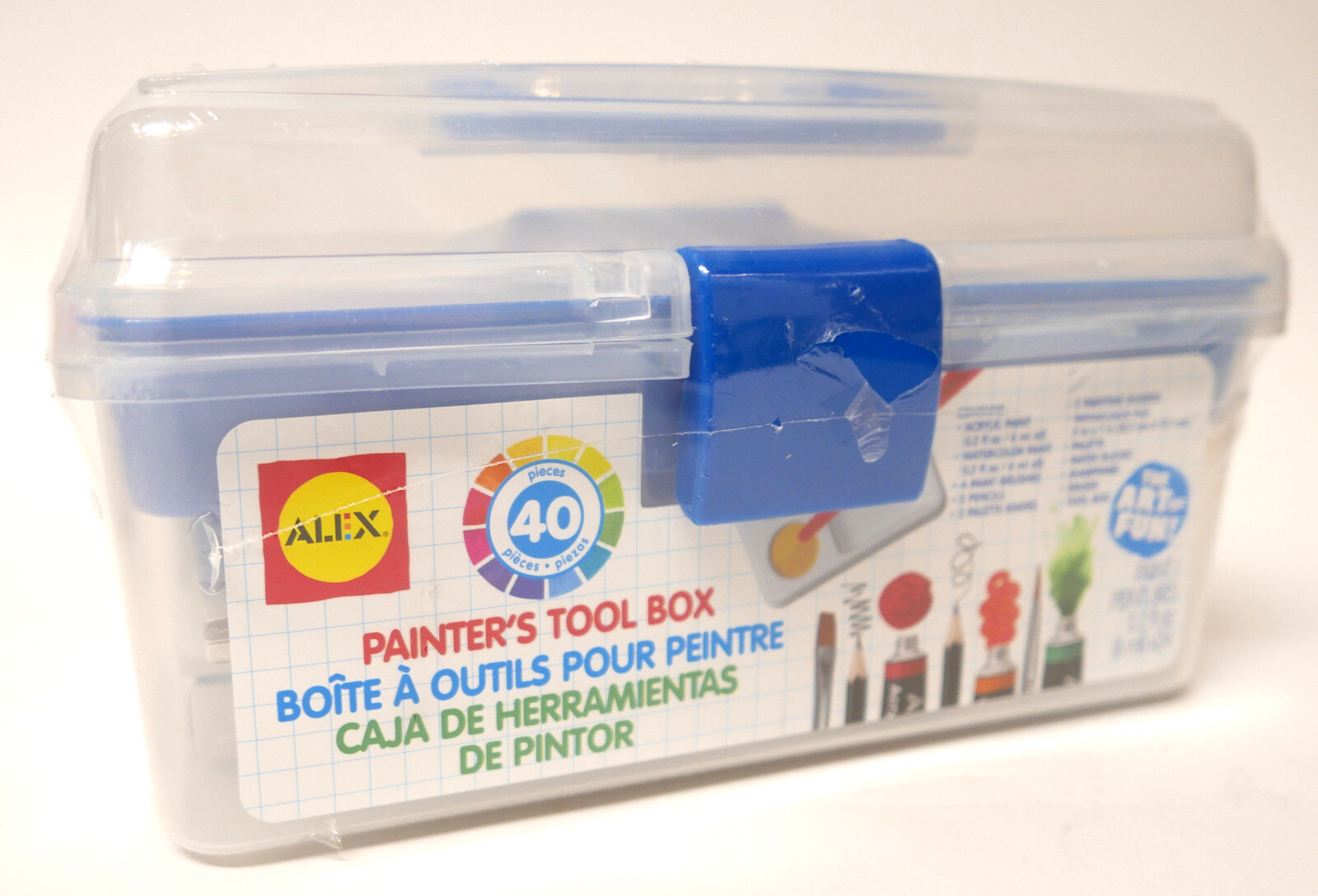 40pc Artist Acrylic Painting Set Painter's Blue Tool Set Paint & Accessories