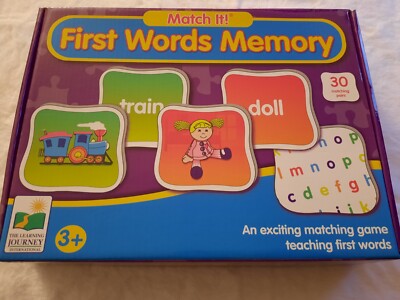 Match It! First Words Memory 30 Matching Pairs.