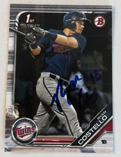 RYAN COSTELLO SIGNED 2019 BOWMAN PROSPECT BASEBALL ROOKIE CARD AUTO