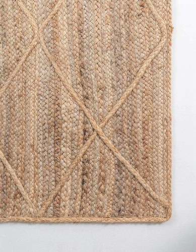 Handmade Natural Jute Area Rug Natural Color Braided Bohemian Home Decor Rugs - Picture 7 of 7