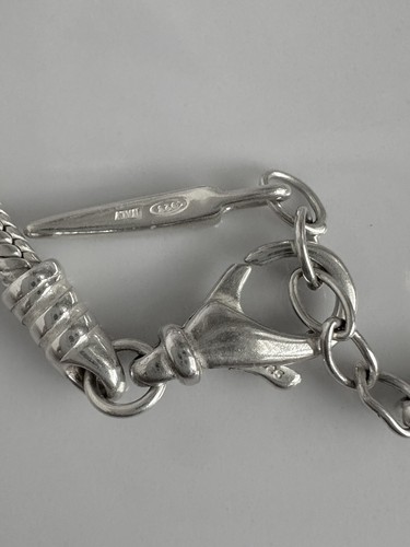 Signed “BACIO Italy 925” Snake Chain Bracelet With Bead Charm - Bild 17 von 21