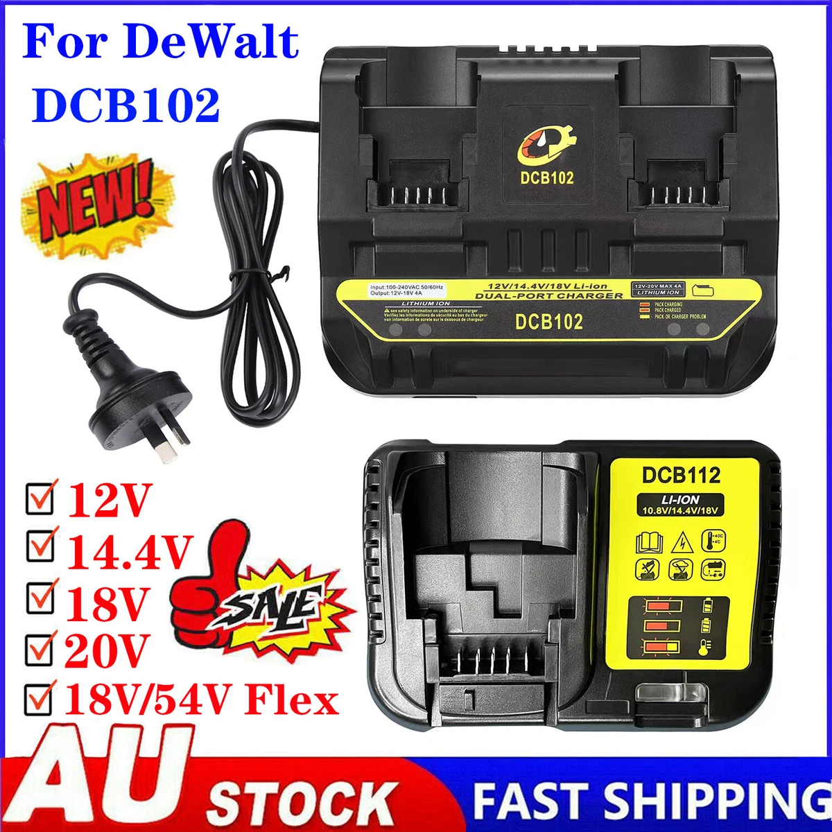 Dewalt 18v dual battery charger sale