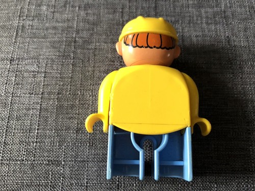 LEGO DUPLO Bob the Builder 2.5" FIGURE Blue Overalls Yellow Hat 4555 - Picture 3 of 6