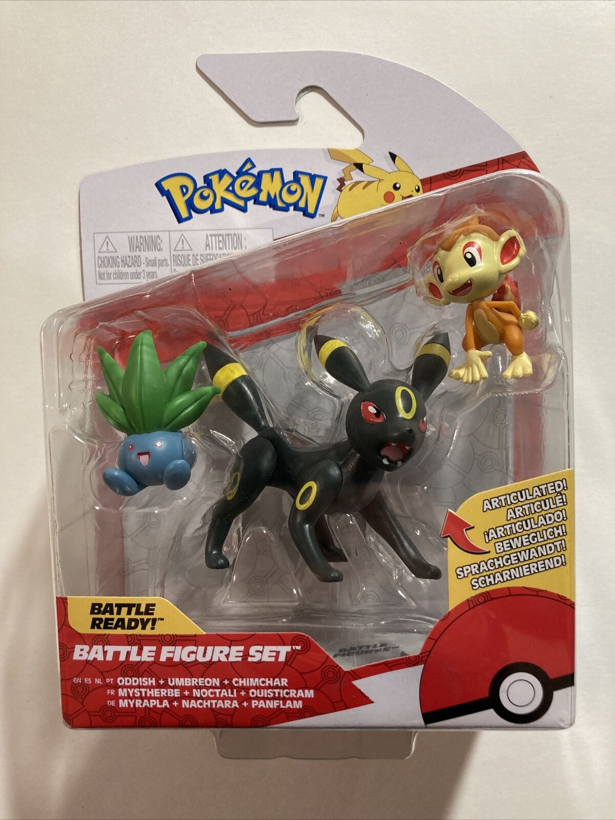 Pokemon Battle Action Figure 3 Pack Set ODDISH UMBREON & CHIMCHAR - NEW!