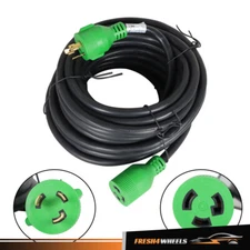 L5-30P to L5-30R 30 Amp 50 Feet 3-Prong Generator RV Extension Power Cord 125V
