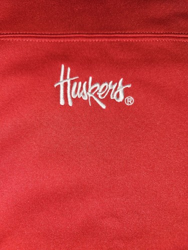 Champion XL Fleece Long Sleeve Full Zip Red Jacket Nebraska Cornhuskers Rare - Picture 4 of 8