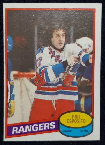 Phil Esposito 1980-81 Rangers. O Pee Chee. #100. Not graded.