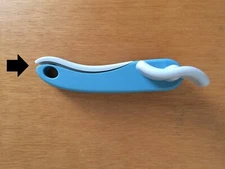 Left Handed Can Opener Manual Stainless Steel Smooth Edge for Top Cut Safety Gap