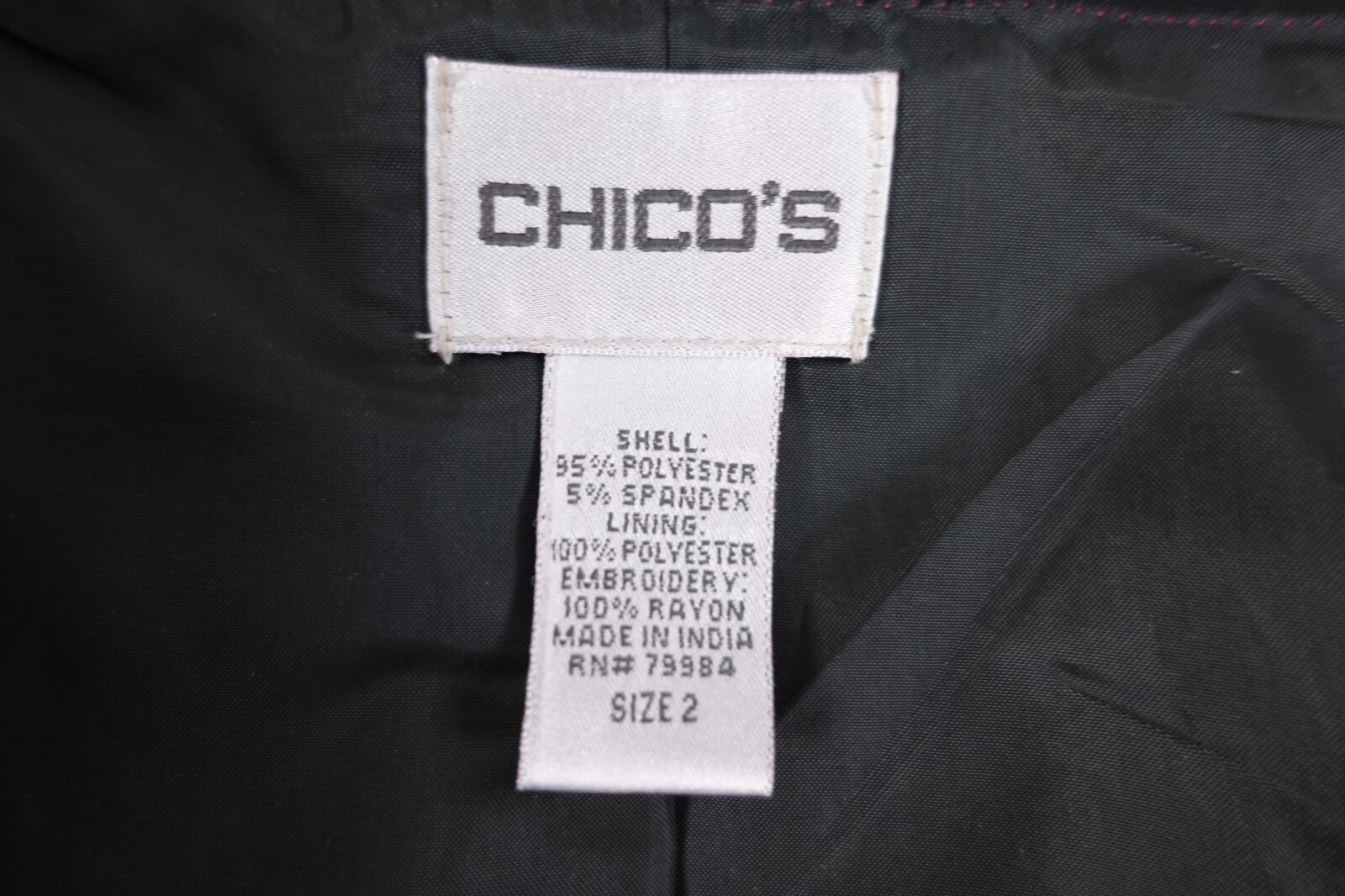 Chicos Women's Hook Loop Jacket Size 2 Jeweled Gy… - image 21