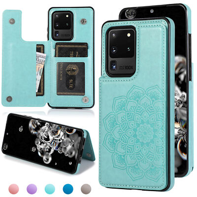 For Samsung Galaxy S22 S21 S20 FE 5G Note Flower Leather Wallet Case Card Cover