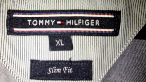 TOMMY HILFIGER CAMICIA UOMO A QUADRI MULTICOLOR TAGLIA XL SLIM FIT 100% COTONE - Foto 11 di 11