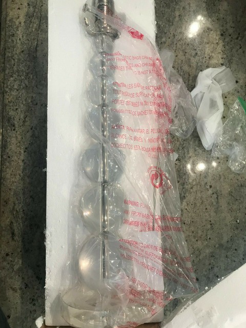 Pottery Barn Stacked Crystal Lamp Table Lamp Base 28 New Small