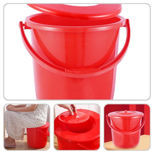 Toilette Miss Eimer mit Deckel Kammertopf tragbar Reise Pipi Flaschen - Bild 10 von 12