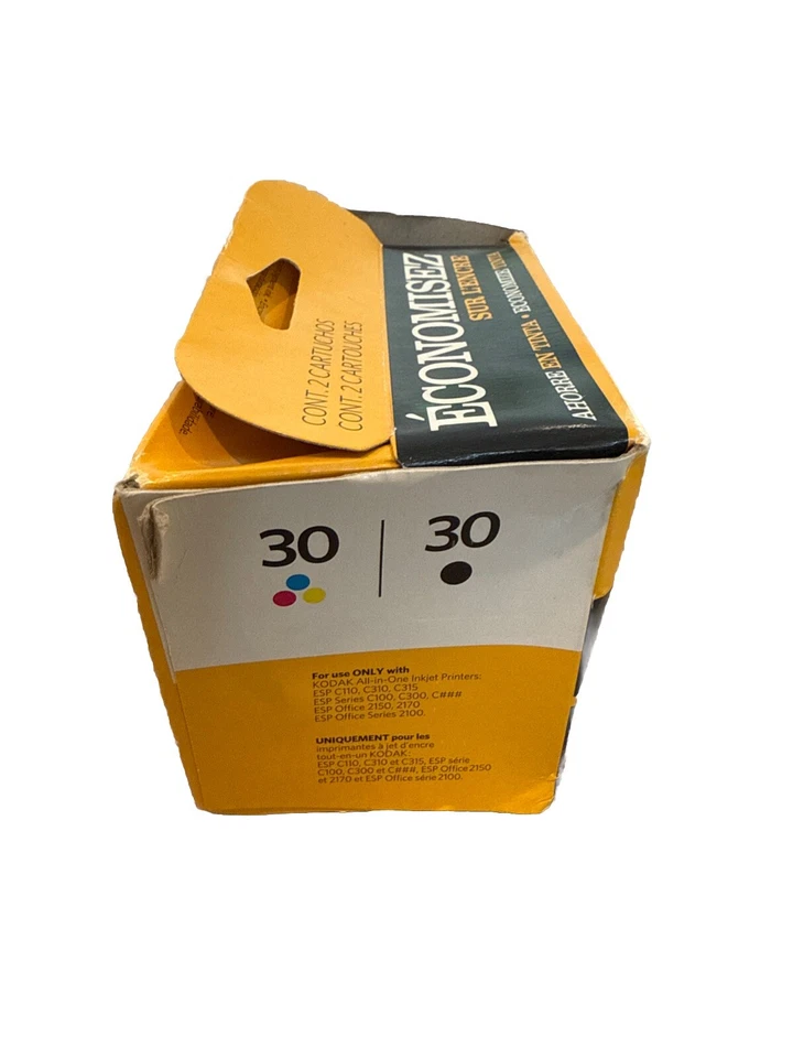 Kodak 30 Black And Tri-Color Genuine Ink Cartridges Combo Pack New Sealed Box - Image 2 of 4