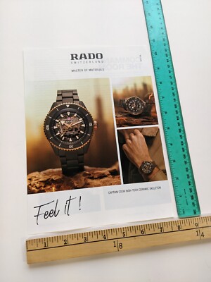 1-page Clipping - Captain Cook watch photos Rado Print Ad