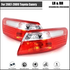 For 2007-2009 Toyota Camry New Left+Right Red Rear Tail Light Brake Lamp Halogen