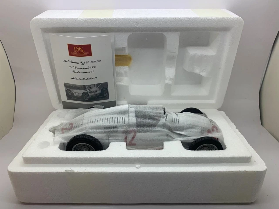 Cmc Auto Union Typ D 1938/39 Gp Francia Muller M-089 1/18 - Immagine 2 di 4