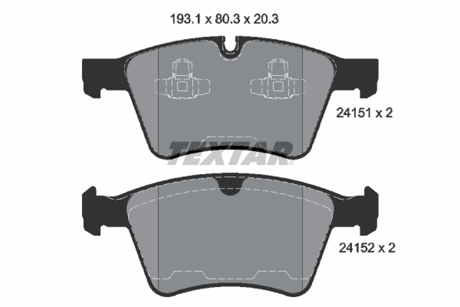 Plaquettes de frein DB pour Mercedes GL X164 avec roues 19 pouces