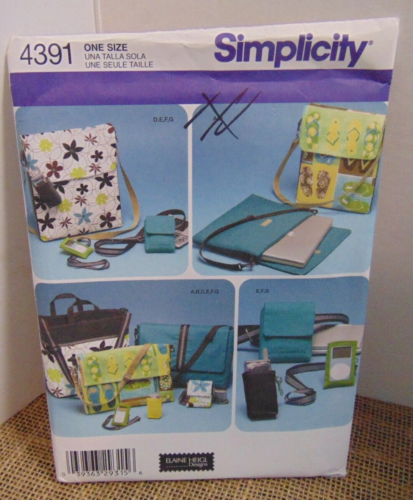Simplicity Messenger Bag Crossbody Bag Tote Shoulder Bag Pattern #4391 UNCUT - Picture 1 of 2