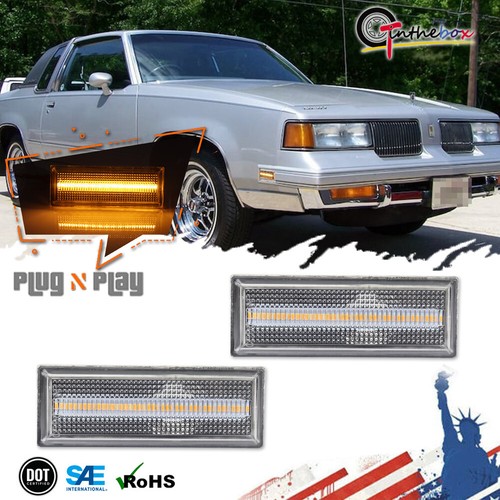 Smoked Lens White LED Side Marker Lights For 10-13 Mercedes Pre-LCI E