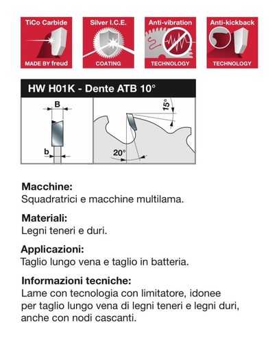 LAMA PER LEGNO FREUD DIAMETRO 300mm sp. 3,20 DENTI 26 foro 30mm COD. LU1C 0400 - Picture 2 of 5
