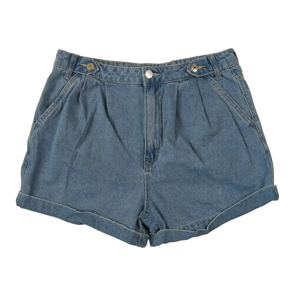 Forever 21 Women's Shorts Paperbag Style High Rise Casual Blue