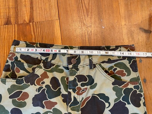 Vintage 70s 80s Walls Duck Canvas Hunting Pants Camo Frog Field 34 Short - Picture 7 of 9