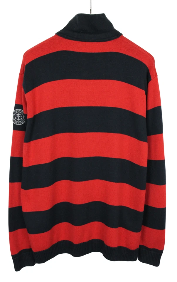 Jersey Gant Para Hombre XL Rayas Cierre Tejido 1/4 Cremallera Cuello Alto Foto 2 de 4