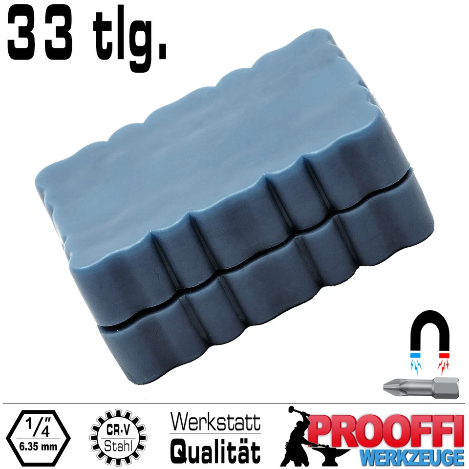 Bitsatz Schraubendreher Sicherheits Security Bits Set 33-tlg + Bithalter BGS 763 - Bild 2 von 2