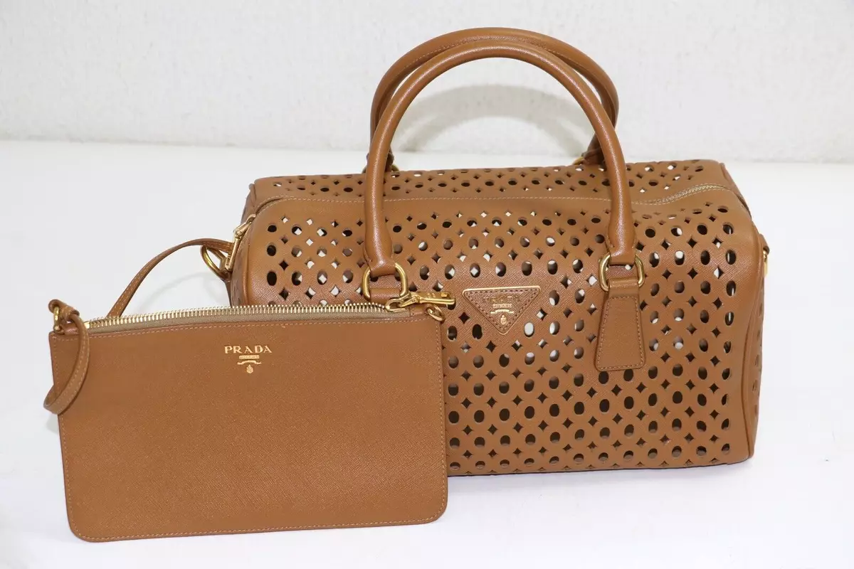 Prada Perforated Tote Bag