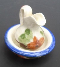 Vintage Porcelain Miniature Pitcher Bowl Set Doll house Size