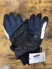 Goodfellow Men's S/M Black  Blue Heavyweight Zipper Pocket Cold Weather Gloves