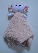 Blankets Beyond Pink Lovey Doll Security Blanket Pigtails Swirl Rosette Plush