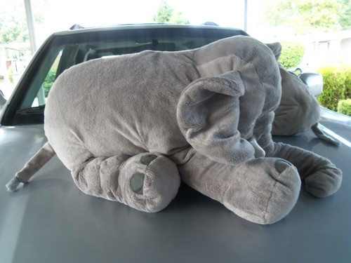 Großes IKEA LEDDJUR Elefant Mama & Baby Plüsch/Stofftier Schlappentier 28 Zoll - Bild 6 von 12