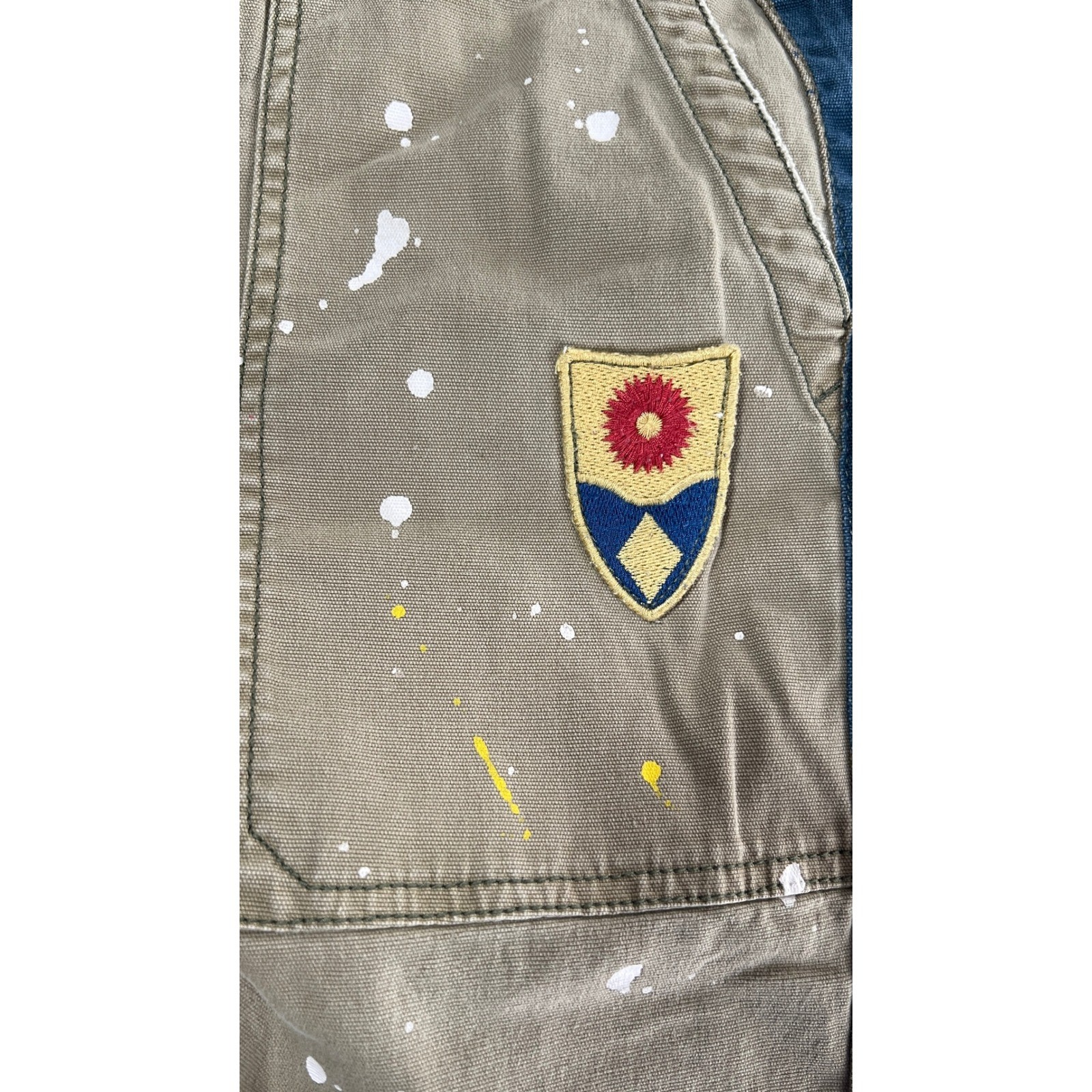 Pilcro The Wanderer Patchwork Paint Splatter Carg… - image 12