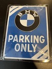 BMW Parking Only Sign - Retro Metal Wall Decor