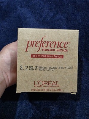 L'oreal Preference Permanent Hair Color 8.2 Med. Iridescent Blonde Base...